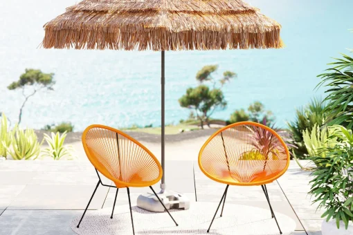 KARE Design Poltrona Acapulco arancione 2/set - KARE> Poltrone