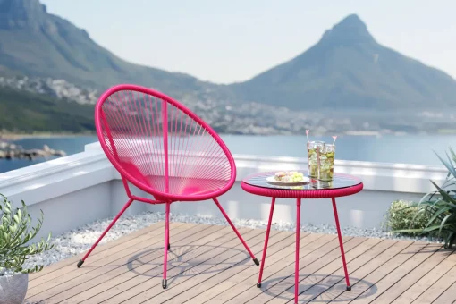 KARE Design Poltrona Acapulco Mono rosa - KARE> Tavolo Basso|Poltrone