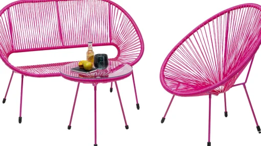KARE Design Poltrona Acapulco Mono rosa - KARE> Poltrone