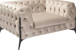 KARE Design Poltrona Bellissima Velvet taupe 120cm - KARE></noscript> Poltrone
