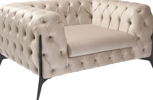 KARE Design Poltrona Bellissima Velvet taupe 120cm - KARE> Poltrone