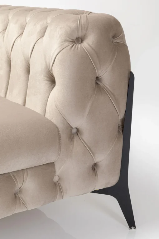 KARE Design Poltrona Bellissima Velvet taupe 120cm - KARE> Poltrone