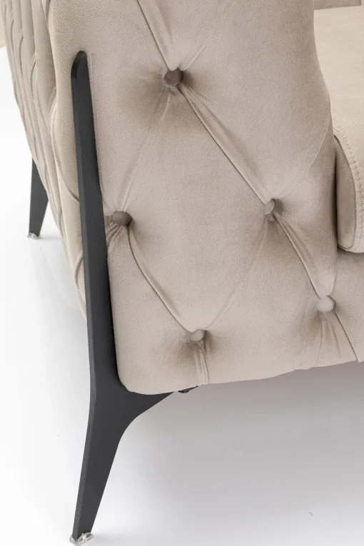 KARE Design Poltrona Bellissima Velvet taupe 120cm - KARE> Poltrone