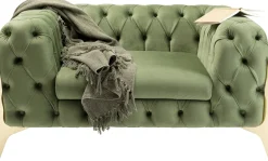 KARE Design Poltrona Bellissima Velvet verde 120cm - KARE> Poltrone