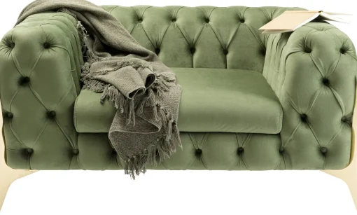 KARE Design Poltrona Bellissima Velvet verde 120cm - KARE> Poltrone