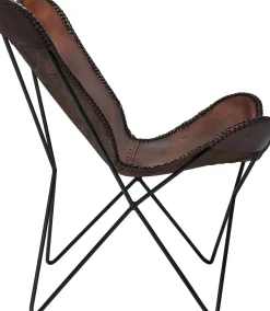 KARE Design Poltrona Butterfly Marrone Eco - KARE> Poltrone