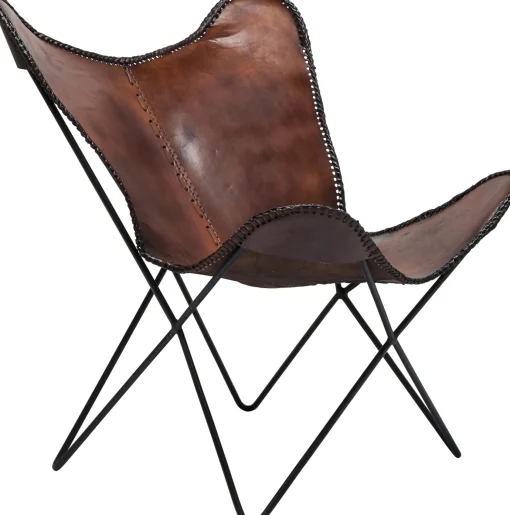 KARE Design Poltrona Butterfly Marrone Eco - KARE> Poltrone