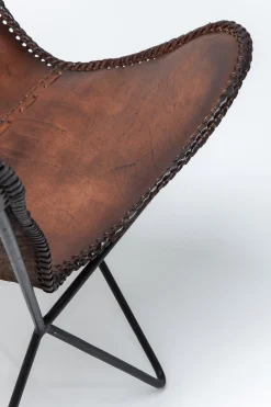 KARE Design Poltrona Butterfly Marrone Eco - KARE></noscript> Poltrone