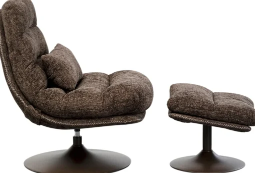 KARE Design Poltrona Girevole + Poggiapiedi Montreal - KARE> Poltrone