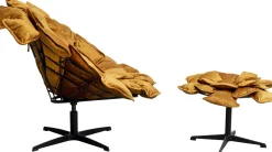 KARE Design Poltrona Girevole + Poggiapiedi Blossom - KARE> Poltrone