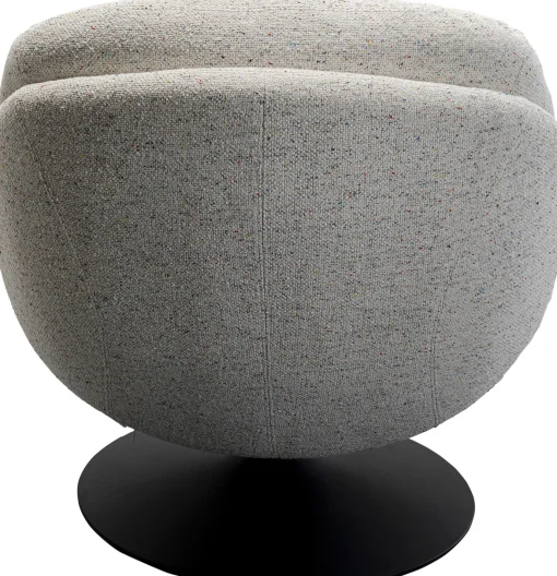 KARE Design Poltrona girevole + sgabello Standford - KARE> Poltrone