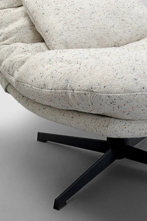 KARE Design Poltrona girevole + sgabello Columbia - KARE> Poltrone