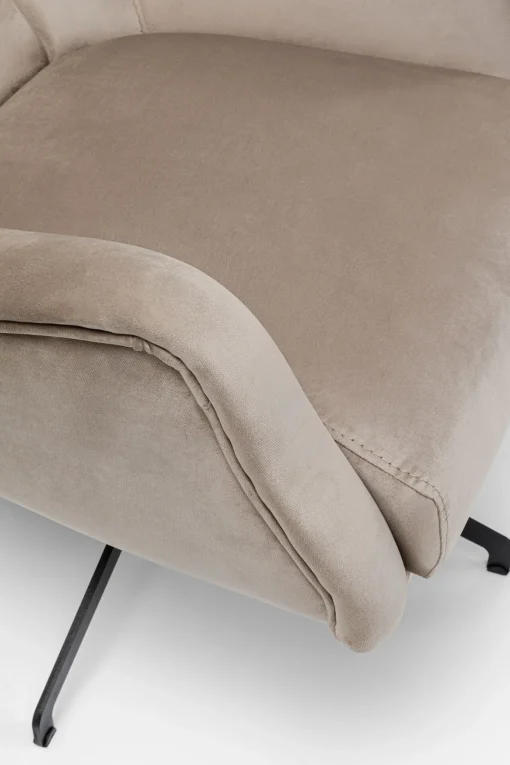 KARE Design Poltrona girevole Bellissima velluto beige - KARE> Poltrone