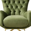 KARE Design Poltrona girevole Bellissima velluto verde - KARE> Poltrone