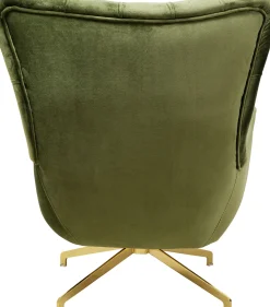 KARE Design Poltrona girevole Bellissima velluto verde - KARE></noscript> Poltrone