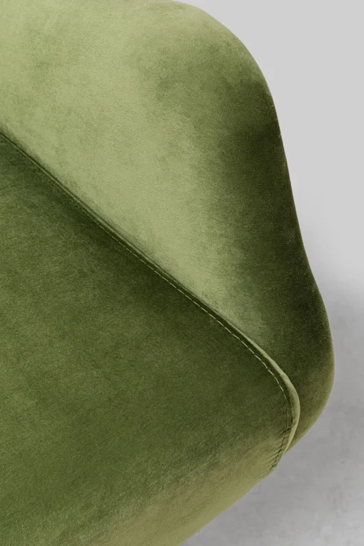 KARE Design Poltrona girevole Bellissima velluto verde - KARE> Poltrone