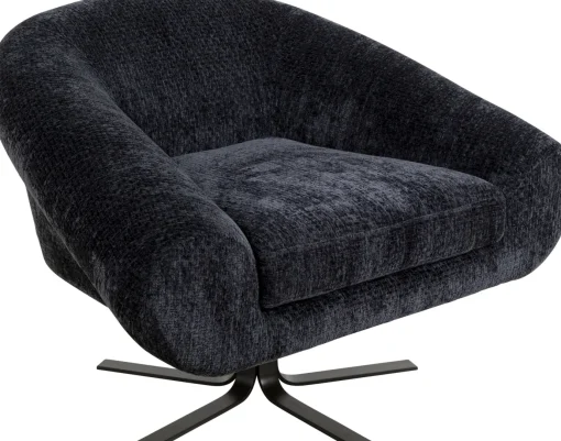 KARE Design Poltrona girevole Ciao Midnight - KARE> Poltrone
