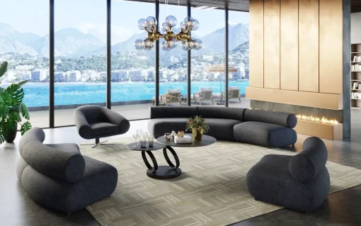 KARE Design Poltrona girevole Ciao Midnight - KARE> Poltrone