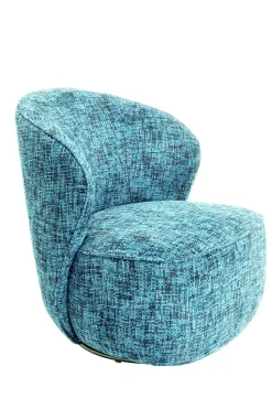 KARE Design Poltrona girevole Ellie blu chiaro - KARE> Poltrone