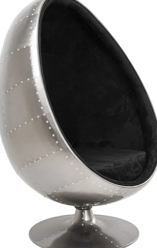 KARE Design Poltrona girevole Eye Ball Grafite - KARE> Poltrone