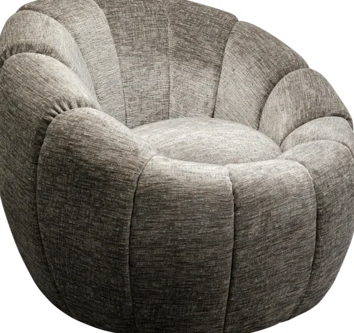 KARE Design Poltrona girevole Fiori Grigio - KARE> Poltrone