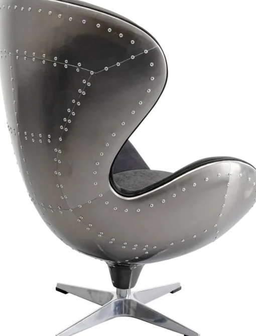 KARE Design Poltrona girevole Lounge Black Grafite - KARE> Poltrone