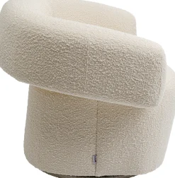 KARE Design Poltrona girevole Maye crema - KARE> Poltrone