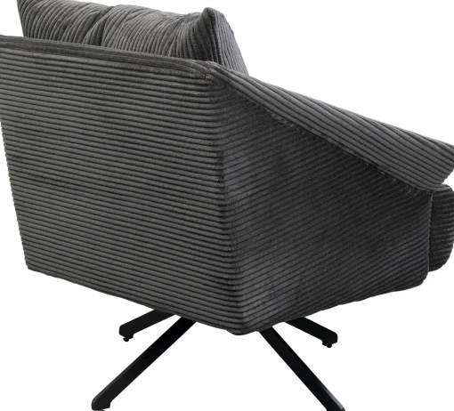 KARE Design Poltrona girevole Milo Grigio - KARE> Poltrone