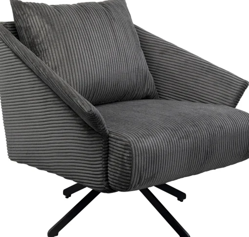 KARE Design Poltrona girevole Milo Grigio - KARE> Poltrone