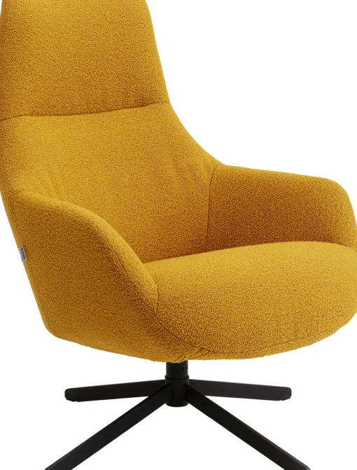 KARE Design Poltrona Girevole Mimi Giallo - KARE> Poltrone