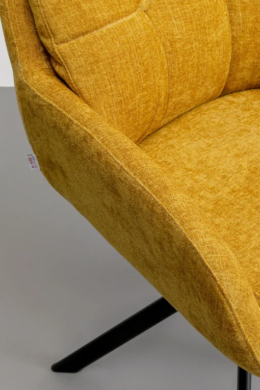 KARE Design Poltrona girevole Molly giallo - KARE> Sedie