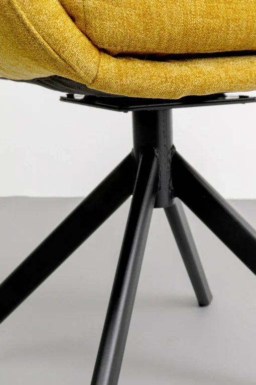 KARE Design Poltrona girevole Molly giallo - KARE> Sedie