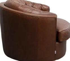 KARE Design Poltrona girevole Music Hall pelle Marrone - KARE> Poltrone