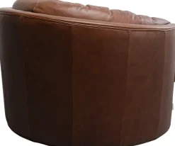 KARE Design Poltrona girevole Music Hall pelle Marrone - KARE> Poltrone