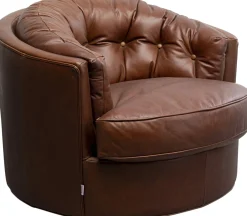 KARE Design Poltrona girevole Music Hall pelle Marrone - KARE></noscript> Poltrone