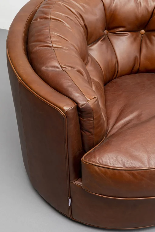 KARE Design Poltrona girevole Music Hall pelle Marrone - KARE> Poltrone
