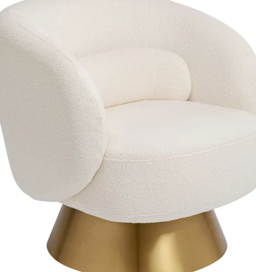 KARE Design Poltrona girevole Orion bianco - KARE> Poltrone