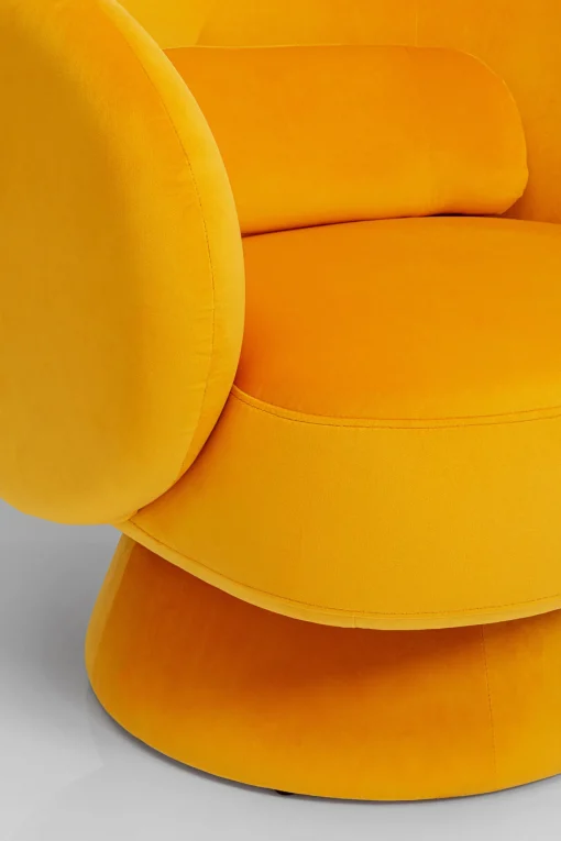 KARE Design Poltrona girevole Orion giallo - KARE> Poltrone