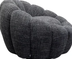 KARE Design Poltrona girevole Peppo Bloom Melange Nero - KARE> Poltrone