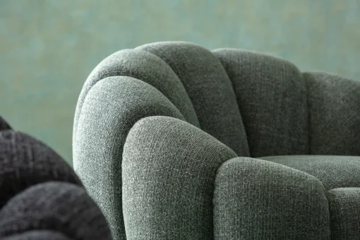 KARE Design Poltrona girevole Peppo Bloom Melange Verde - KARE> Poltrone
