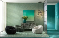 KARE Design Poltrona girevole Peppo Bloom Melange Verde - KARE></noscript> Poltrone