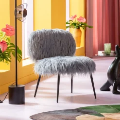 KARE Design Poltrona Hairy Blu - KARE> Poltrone