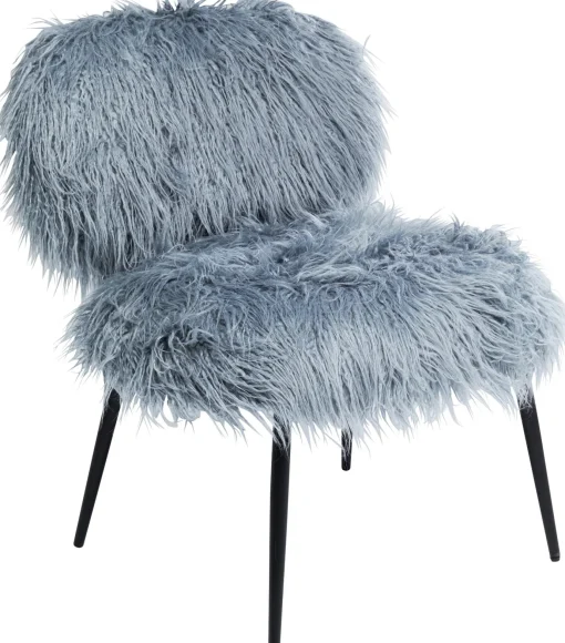 KARE Design Poltrona Hairy Blu - KARE> Poltrone