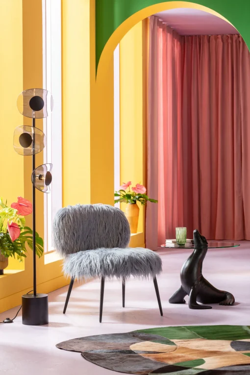 KARE Design Poltrona Hairy Blu - KARE> Poltrone