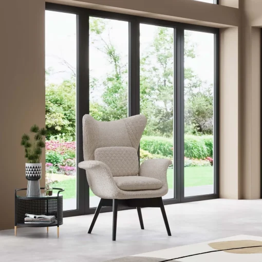 KARE Design Poltrona Tudor Bouclé crema - KARE> Poltrone