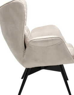 KARE Design Poltrona Tudor Velluto Crema - KARE> Poltrone