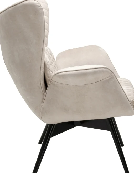 KARE Design Poltrona Tudor Velluto Crema - KARE> Poltrone