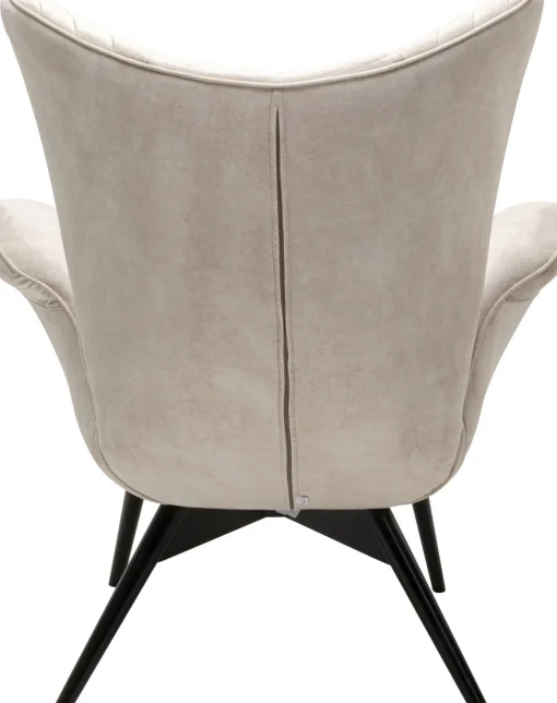 KARE Design Poltrona Tudor Velluto Crema - KARE> Poltrone