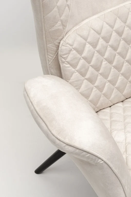 KARE Design Poltrona Tudor Velluto Crema - KARE> Poltrone