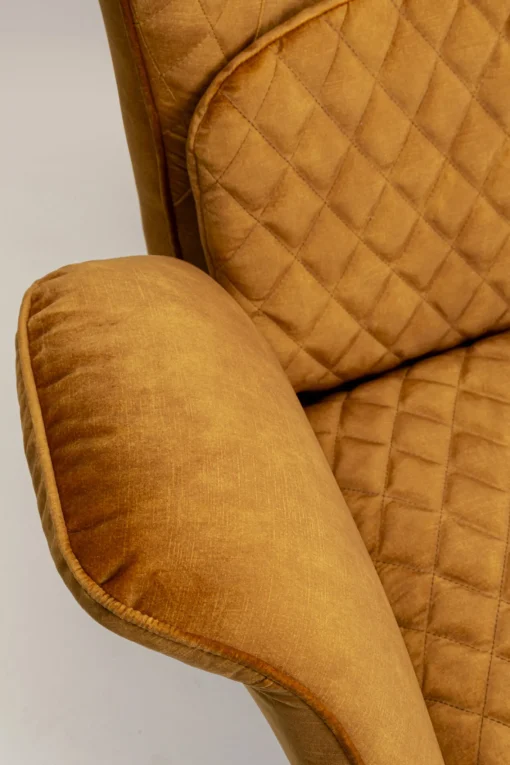 KARE Design Poltrona Tudor Velluto Oro Marrone - KARE> Poltrone